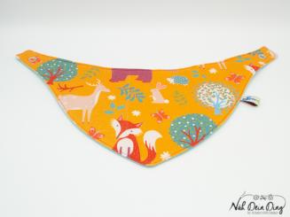 Sabberdichtes Halstuch Waldtiere orange 