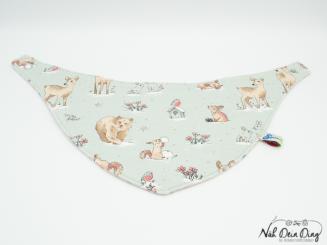 Sabberdichtes Halstuch Tiere im Schnee, Herzen 