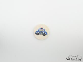 Knopf, 15 mm, 2Loch, Polizeiauto 