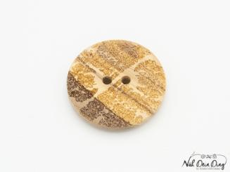 Holzknopf, 2Loch, 25 mm, gemasert 