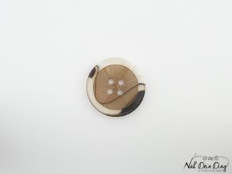 Polyesterknopf, 4Loch, 25 mm, mehrfarbig 