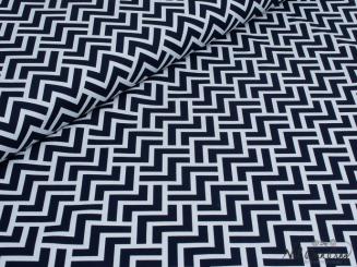 Canvas, Zickzack, marine/weiß 