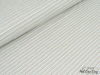 Baumwolljersey, feine Streifen grün/rost/petrol 