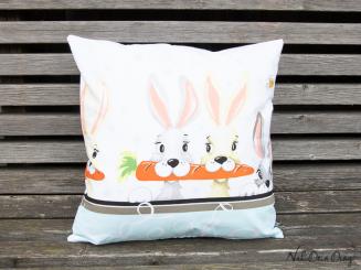 Kissenbezug 40x40 cm, große Hasen 