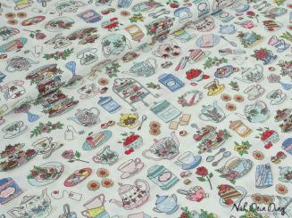 Baumwollstoff, teatime 