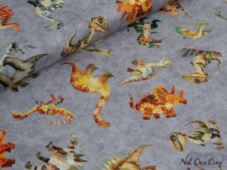 Baumwollstoff Dinosaurier 