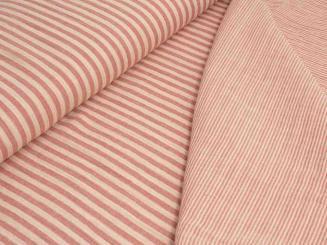 Double Gauze, Doubleface Streifen, rot/rosa 