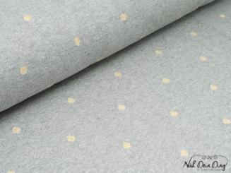 Doubleface Strick Punkte, gold 