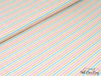 Interlock-Jersey Streifen, pastell 
