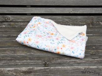 Babydecke Aquarellblumen 