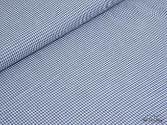 Baumwolle Karo dunkelblau/weiß 