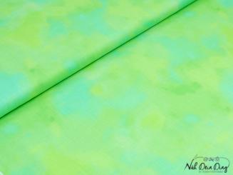 Baumwollstoff aquarell grün/türkis 