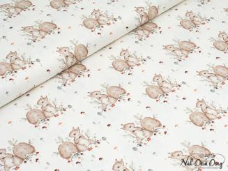 Baumwollstoff Eichhörnchenliebe 