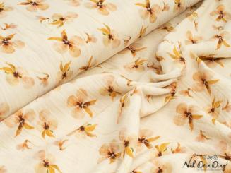 Double Gauze, gelbe Blumen 