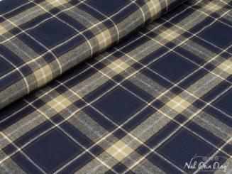 Flanell, Karo blau/beige 