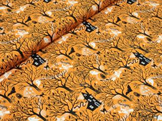 Baumwollstoff spooky halloween, glow 