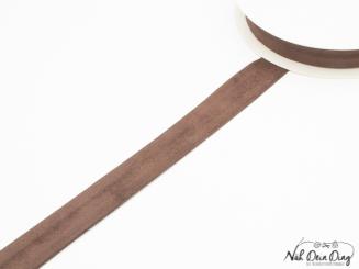 Velour-Schrägband gefalzt 25/7/7 dunkelbraun 