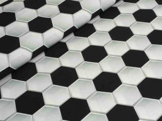 Baumwollstoff Fußball 3-D-Optik 