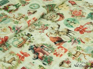 Baumwollstoff Weihnachtsnostalgie 