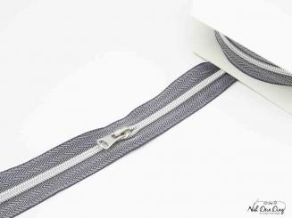 Endlosreißverschluss, 5 mm, jeans lurex 