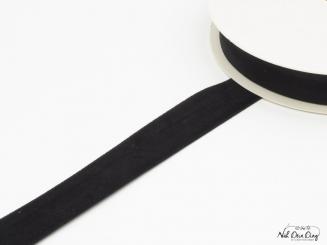 Velour-Schrägband gefalzt 25/7/7 schwarz 