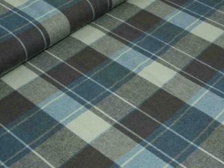 Flanell, Karo braun/türkis 