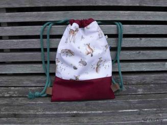 Turnbeutel-Rucksack klein Softshell Waldtiere 