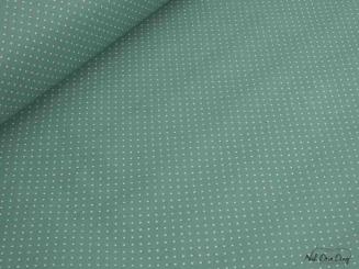 Baumwolle beschichtet, Pünktchen mint 