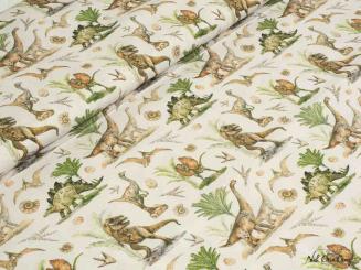 Baumwollstoff Dinosaurier 