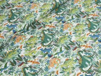 Baumwollstoff prehistoric dinoworld 