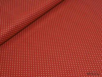 Baumwollstoff Pünktchen rot 