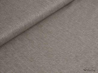 Leinen-/Baumwollmischung braun  mit feinem Fischgrätmuster 