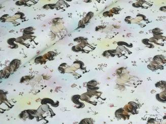 Baumwollstoff Traumpferde 