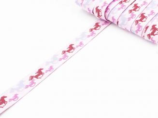 Webband Pferde, rosa 