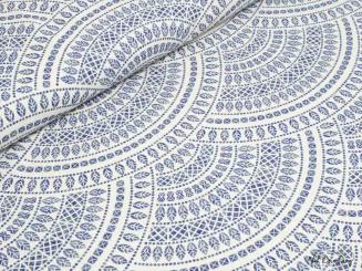 Baumwoll-/Leinenmischung Bögen, blau 