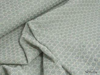 Lochstickerei Kreise, mint/creme 