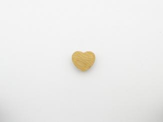 Knopf Bambus, Herz mit Steg 