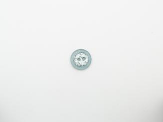 Knopf, 15 mm, 2Loch, mint glitzer 