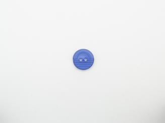 Knopf, 15 mm, 2Loch, stripe, blau 