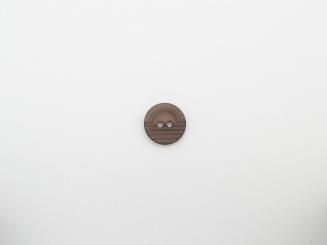 Knopf, 15 mm, 2Loch, stripe, braun 
