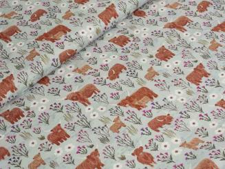 Baumwollstoff Hochlandrind 