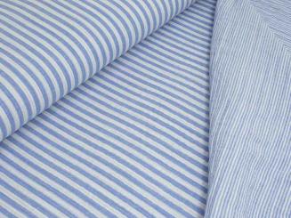 Double Gauze, Doubleface Streifen, blau 