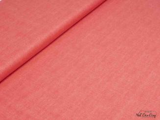 Baumwollstoff linen texture, korall 