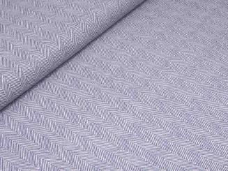 Flanell, Fischgrät, blau 