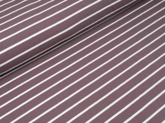 Ringeljersey mauve/weiß 