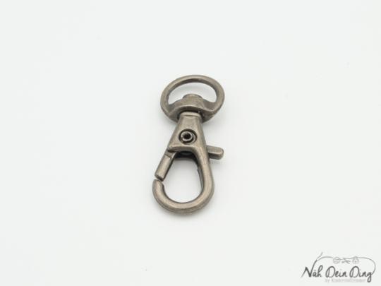 Karabiner, silber brüniert, 8 mm 