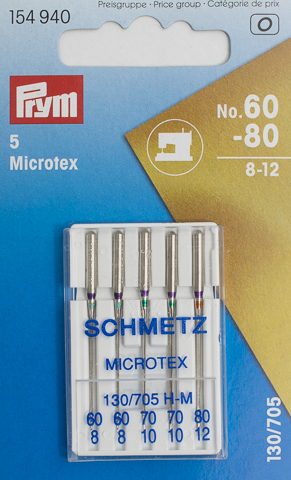 Prym Naehmaschinennadeln 130/705 Microtex 60-80 