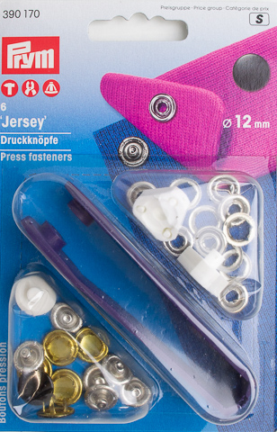 Prym NF-Druckknopf Jersey glatte Kappe MS 12 mm schwar 