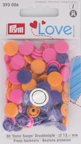 Prym Prym Love Druckknopf Color KST 12,4mm orange/pink 