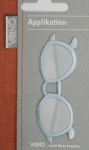 Applikation Sonnenbrille, blau 